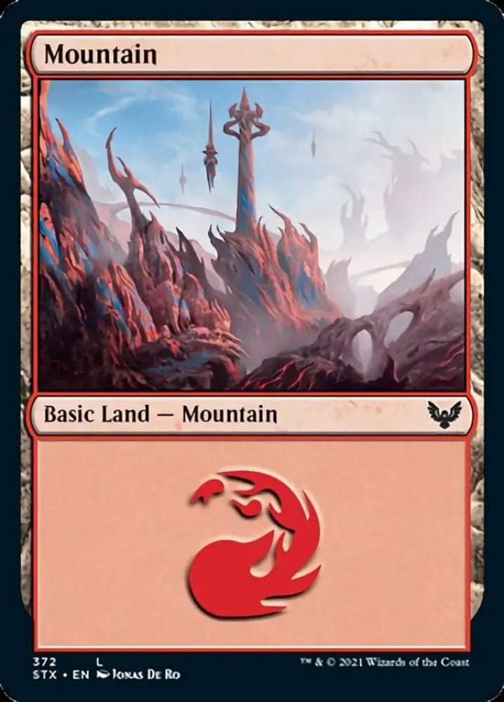 Mountain (372) [Strixhaven: School of Mages] - MTG Single