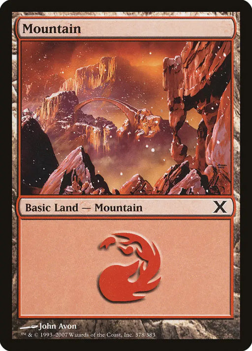 Mountain (378) [Tenth Edition] - MTG Single