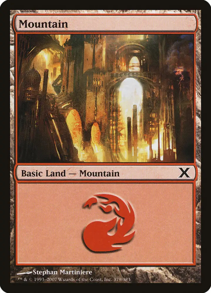 Mountain (379) [Tenth Edition] - MTG Single
