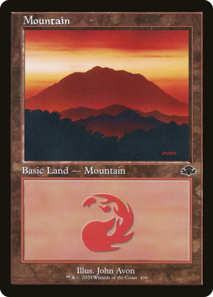 Mountain (409) (Retro) [Dominaria Remastered] - MTG Single