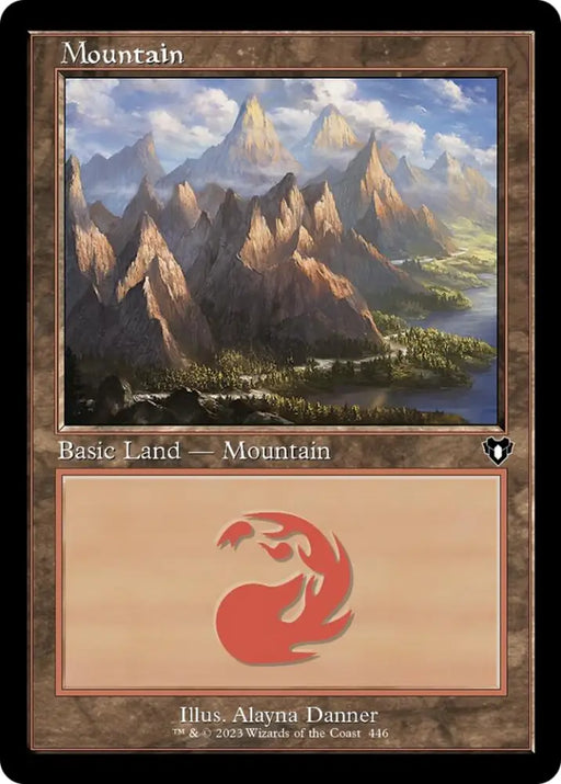 Mountain (446) (Retro) [Commander Masters] - MTG Single
