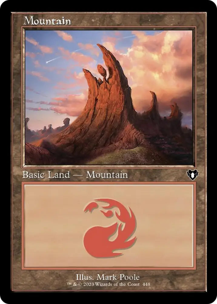 Mountain (448) (Retro) [Commander Masters] - MTG Single