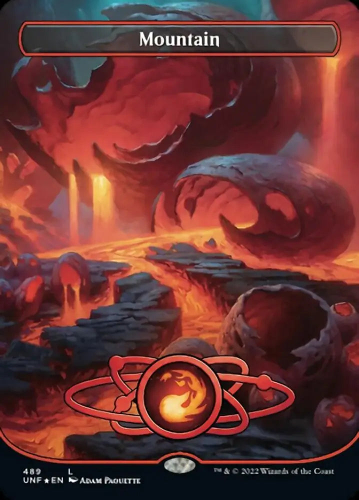 Mountain (489) (Planetary Space-ic Land) (Galaxy Foil) [Unfinity] - MTG Single