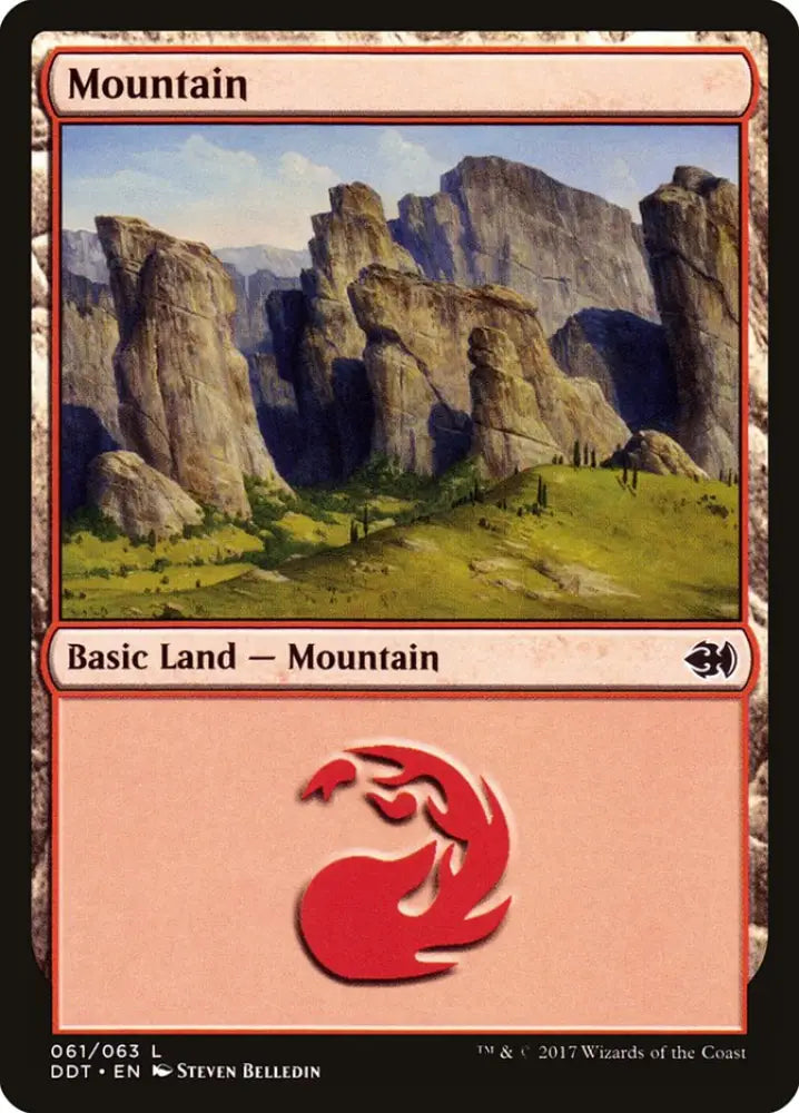 Mountain (61) [Duel Decks: Merfolk vs. Goblins] - MTG Single