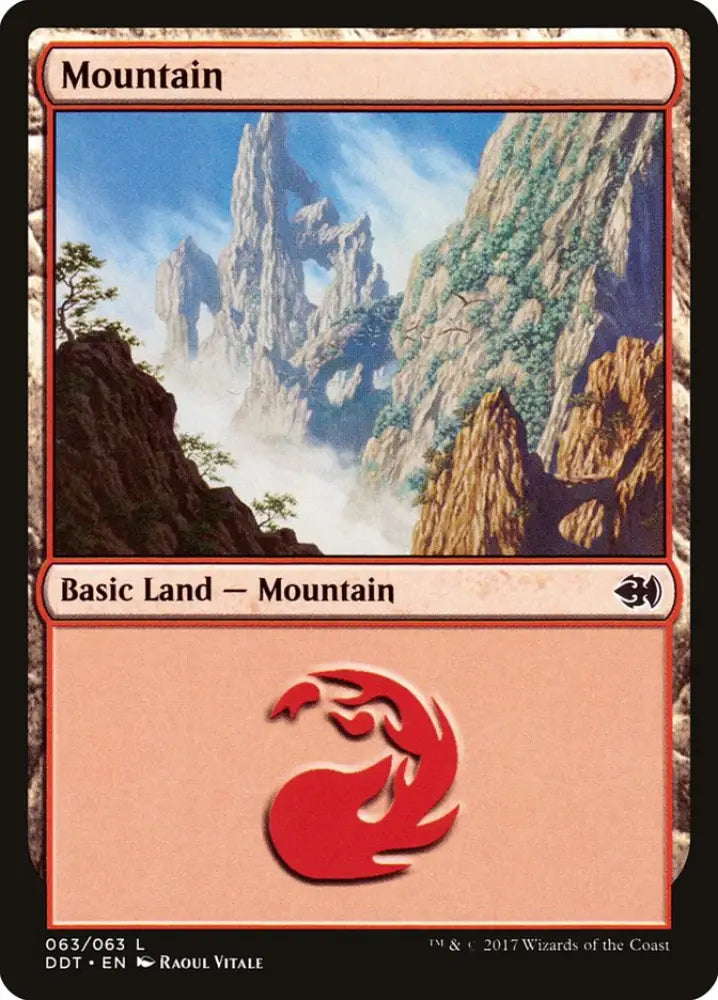 Mountain (63) [Duel Decks: Merfolk vs. Goblins] - MTG Single