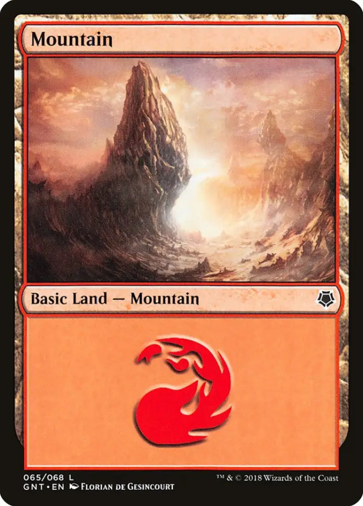 Mountain (65) [Game Night 2018] - MTG Single