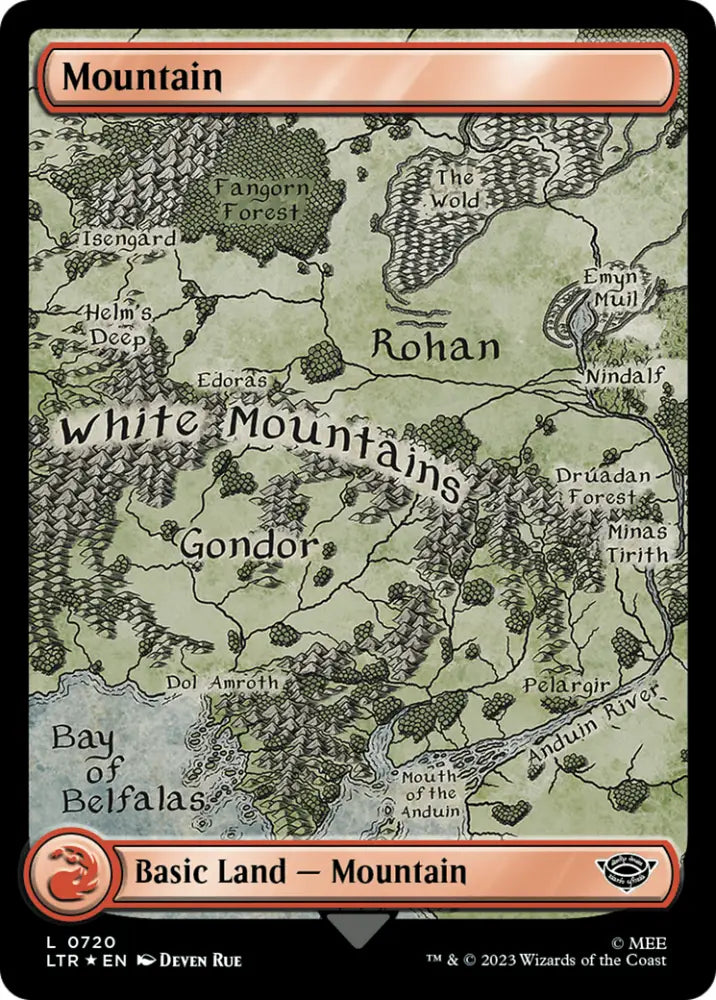 Mountain (720) (Surge Foil) [The Lord of the Rings: Tales of Middle-Earth] - MTG Single
