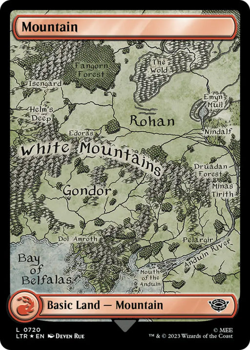Mountain (720) (Surge Foil) [The Lord of the Rings: Tales of Middle-Earth] - MTG Single