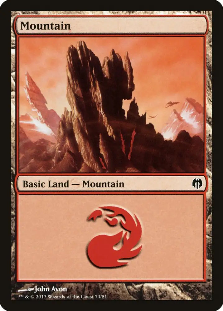 Mountain (74) [Duel Decks: Heroes vs. Monsters] - MTG Single