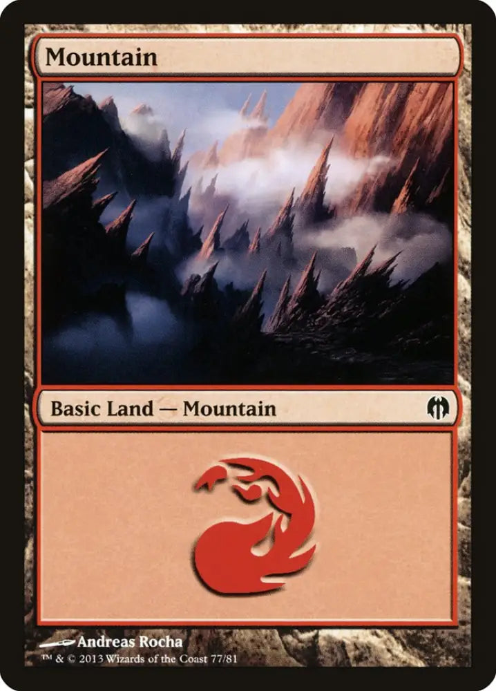 Mountain (77) [Duel Decks: Heroes vs. Monsters] - MTG Single