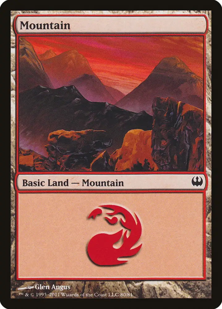 Mountain (80) [Duel Decks: Knights vs. Dragons] - MTG Single