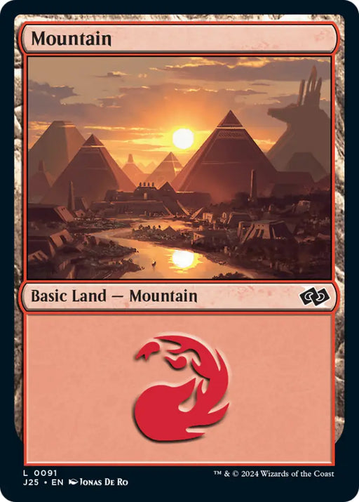 Mountain (91) [Foundations Jumpstart] - MTG Single