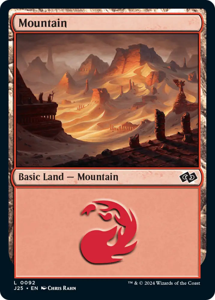 Mountain (92) [Foundations Jumpstart] - MTG Single