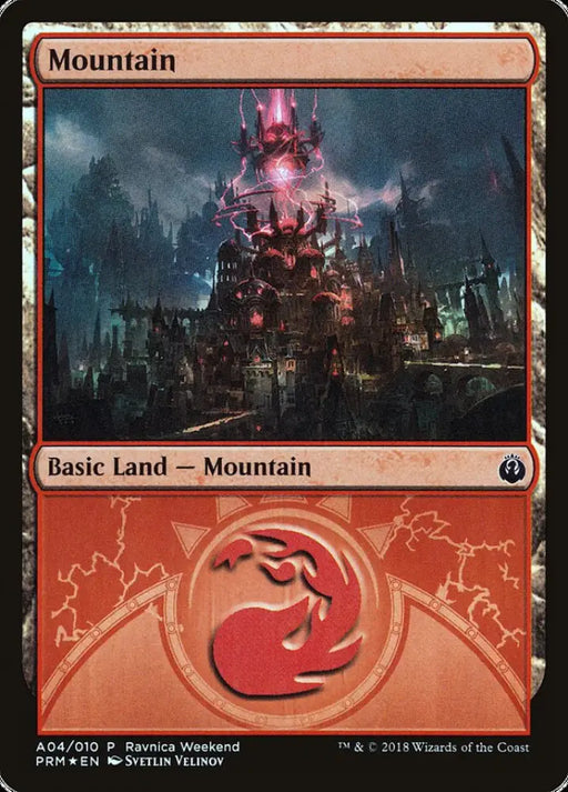 Mountain (A04) [Ravnica Allegiance Ravnica Weekend] - MTG Single