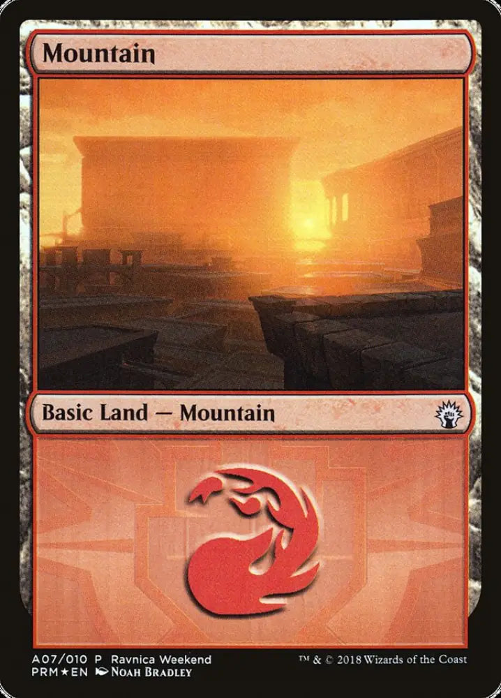 Mountain (A07) [Ravnica Allegiance Ravnica Weekend] - MTG Single