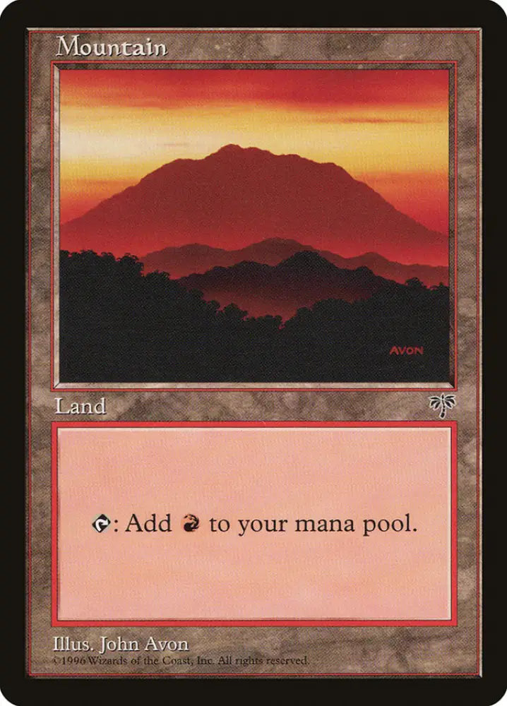 Mountain (Red Signature) [Mirage] - MTG Single