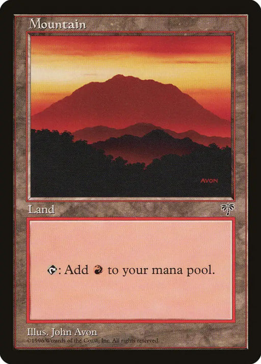 Mountain (Red Signature) [Mirage] - MTG Single