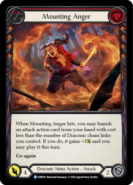 Mounting Anger (Red) [Uprising] Rainbow Foil - Flesh And Blood Single