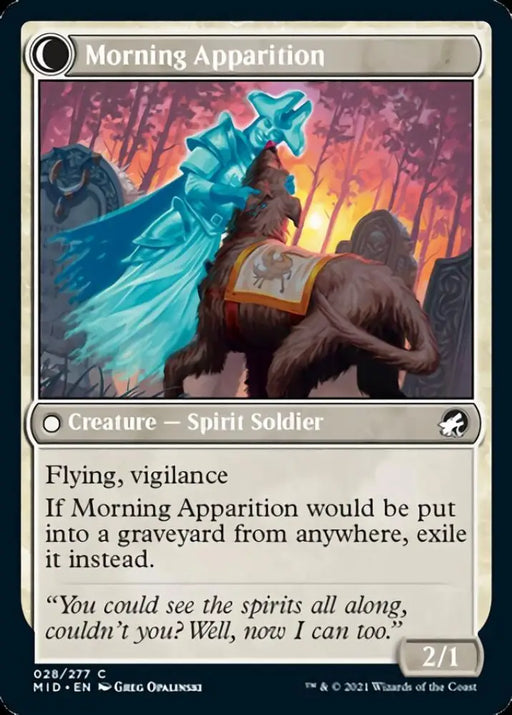 Mourning Patrol // Morning Apparition [Innistrad: Midnight Hunt] - MTG Single