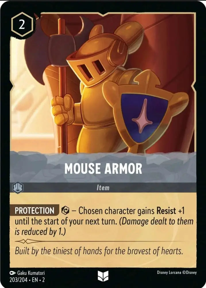 Mouse Armor (203/204) [Rise of the Floodborn] - Lorcana Single