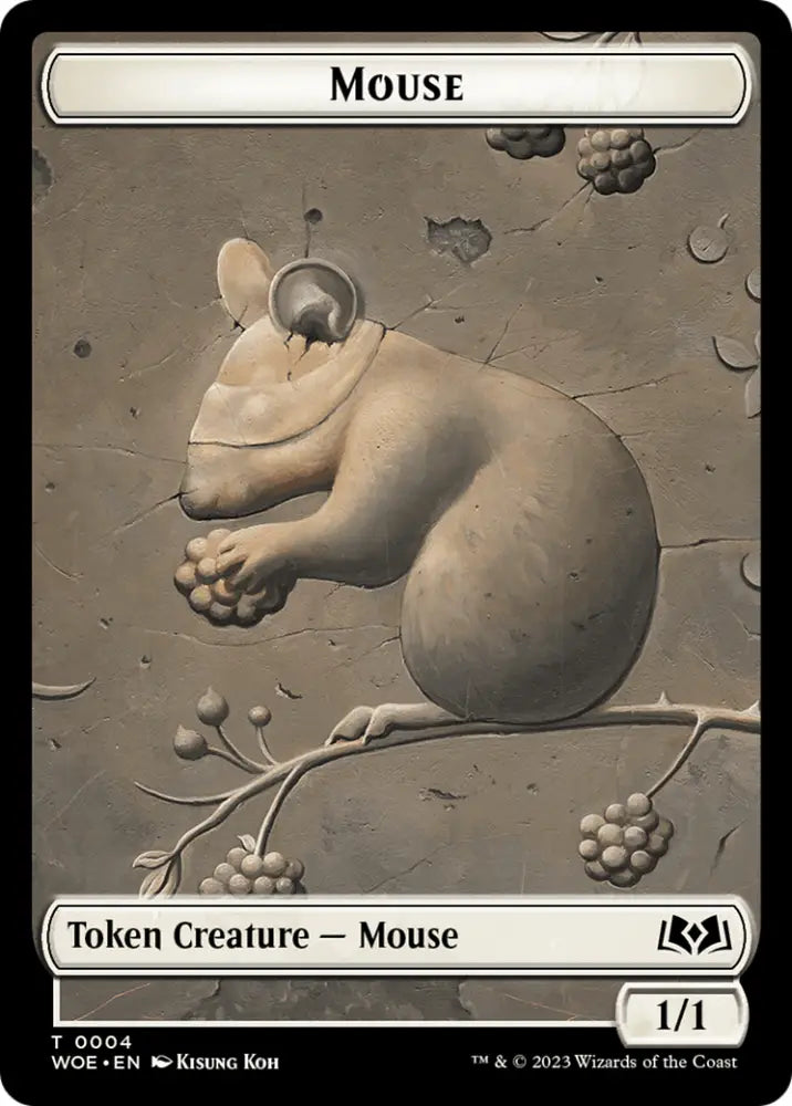 Mouse // Food (0011) Double-Sided Token [Wilds of Eldraine Tokens] - MTG Single