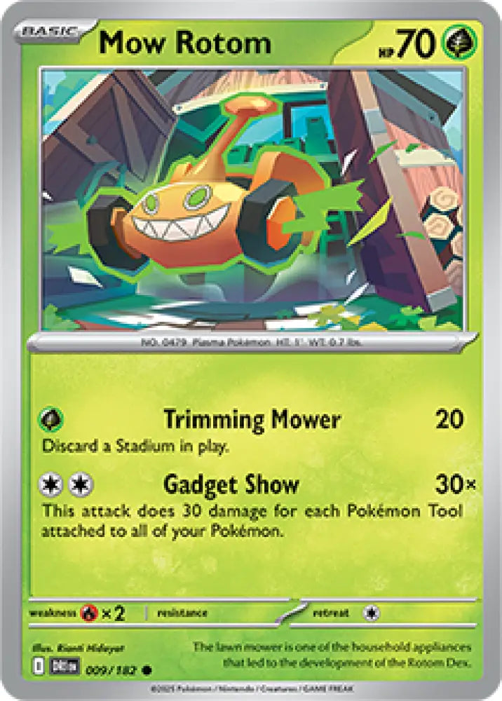 Mow Rotom - 009/182 [SV10: Destined Rivals] - Pokemon Single