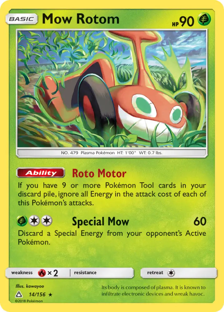 Mow Rotom (14/156) [Sun & Moon: Ultra Prism] - Pokemon Single