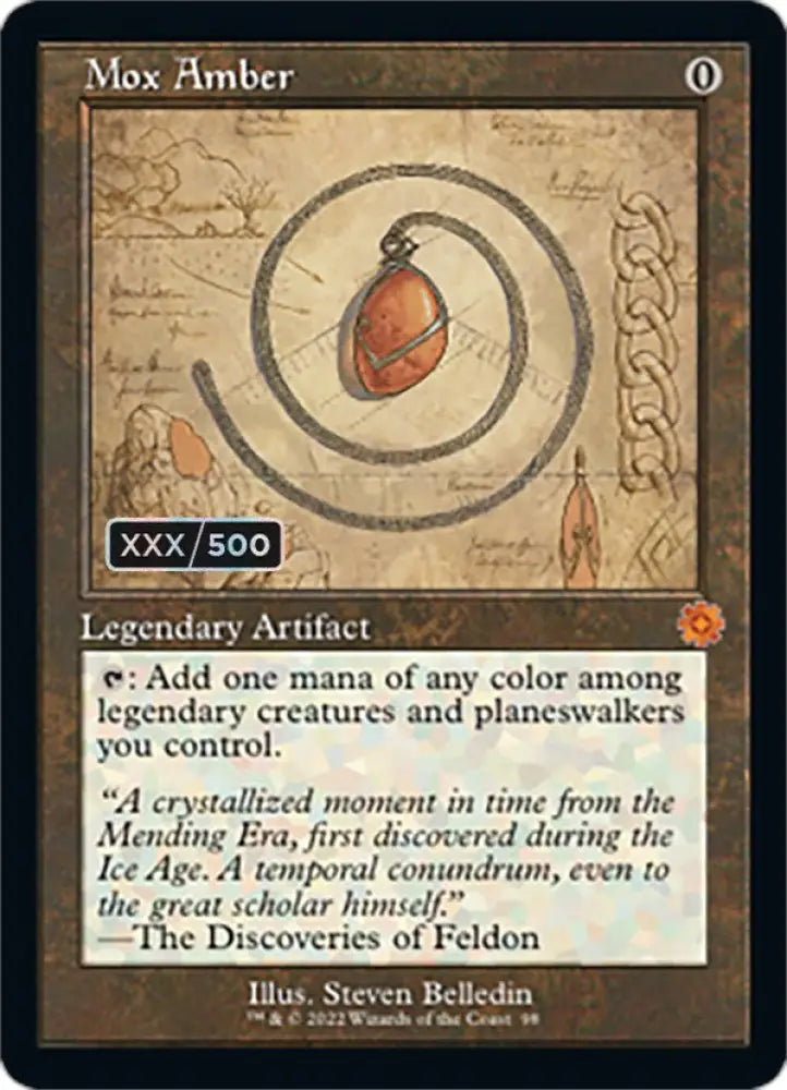 Mox Amber (Retro Schematic) (Serialized) [The Brothers’ War Retro Artifacts] - MTG Single