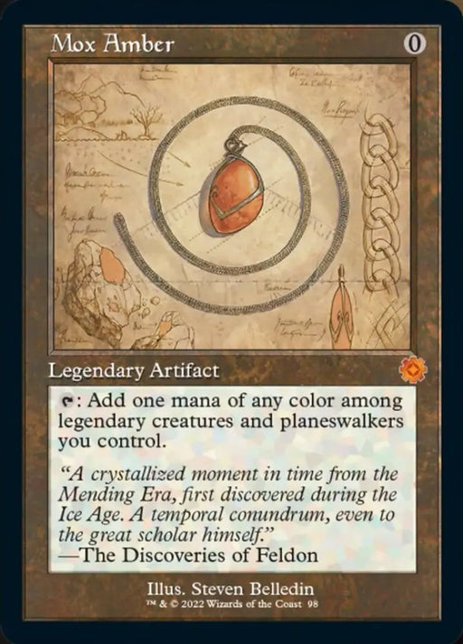 Mox Amber (Retro Schematic) [The Brothers’ War Retro Artifacts] - MTG Single