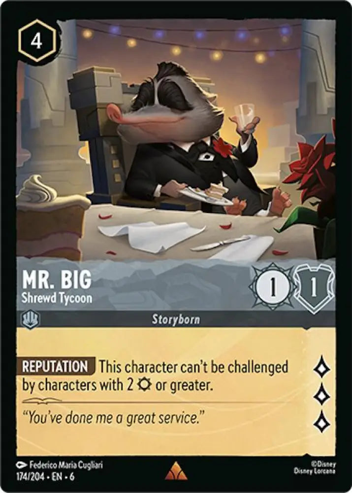 Mr. Big - Shrewd Tycoon (174/204) [Azurite Sea] - Lorcana Single