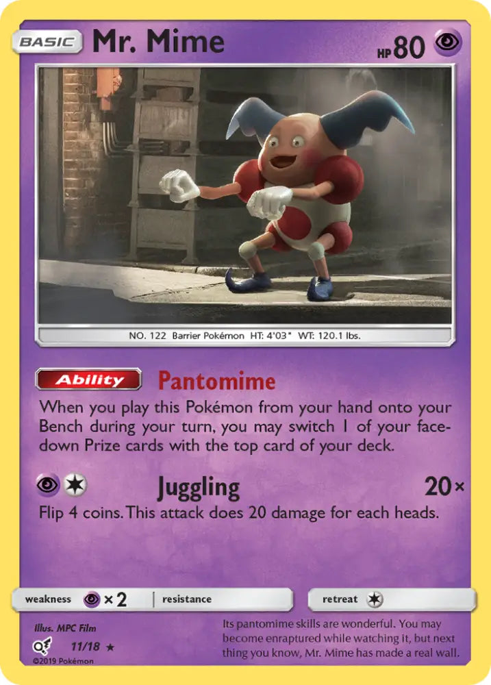 Mr. Mime (11/18) [Sun & Moon: Detective Pikachu] - Pokemon Single