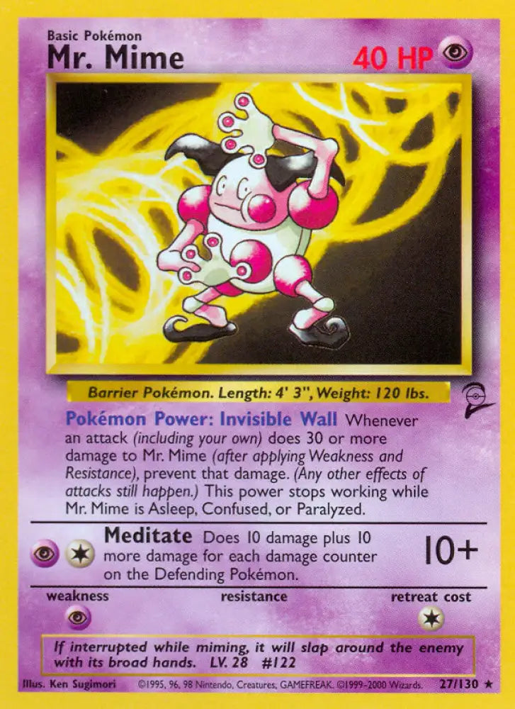 Mr. Mime (27/130) [Base Set 2] - Pokemon Single