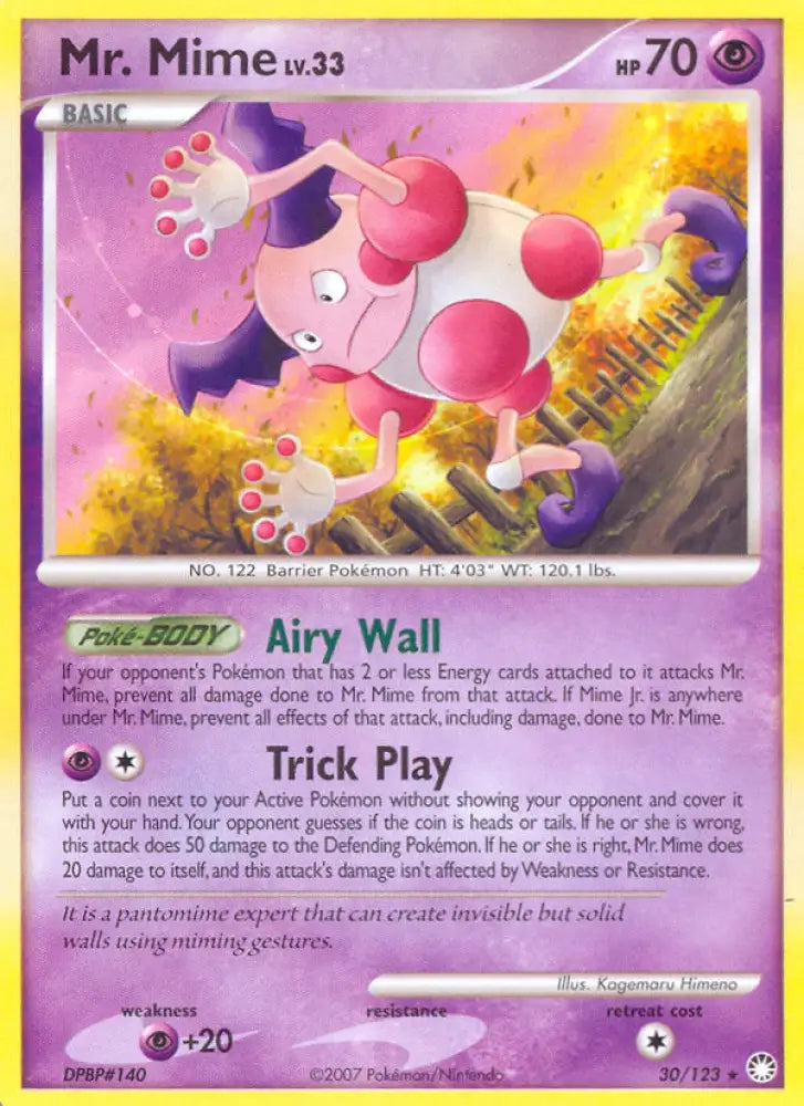 Mr. Mime (30/123) [Diamond & Pearl: Mysterious Treasures] - Pokemon Single