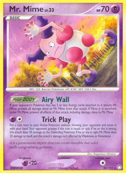 Mr. Mime (30/123) [Diamond & Pearl: Mysterious Treasures] - Pokemon Single