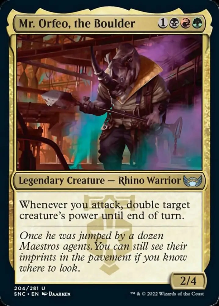 Mr. Orfeo the Boulder [Streets of New Capenna] - MTG Single