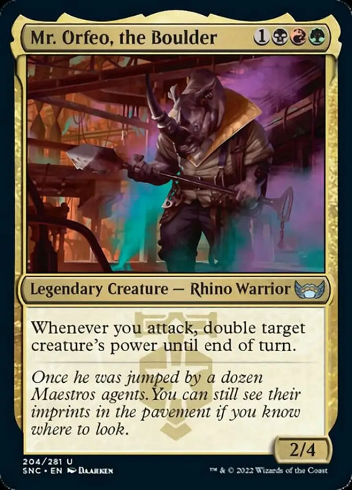 Mr. Orfeo the Boulder [Streets of New Capenna] - MTG Single