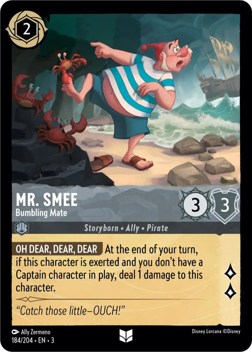 Mr. Smee - Bumbling Mate (184/204) [Into the Inklands] - Lorcana Single