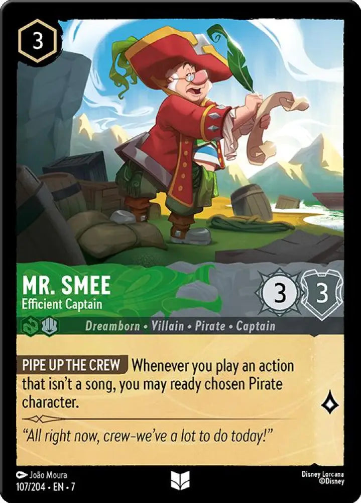 Mr. Smee - Efficient Captain (107/204) [Archazia’s Island] - Lorcana Single