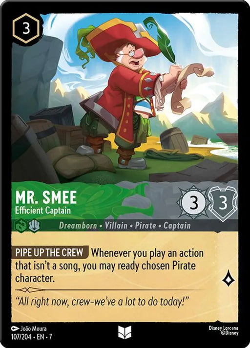 Mr. Smee - Efficient Captain (107/204) [Archazia’s Island] - Lorcana Single