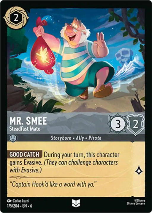 Mr. Smee - Steadfast Mate (175/204) [Azurite Sea] - Lorcana Single