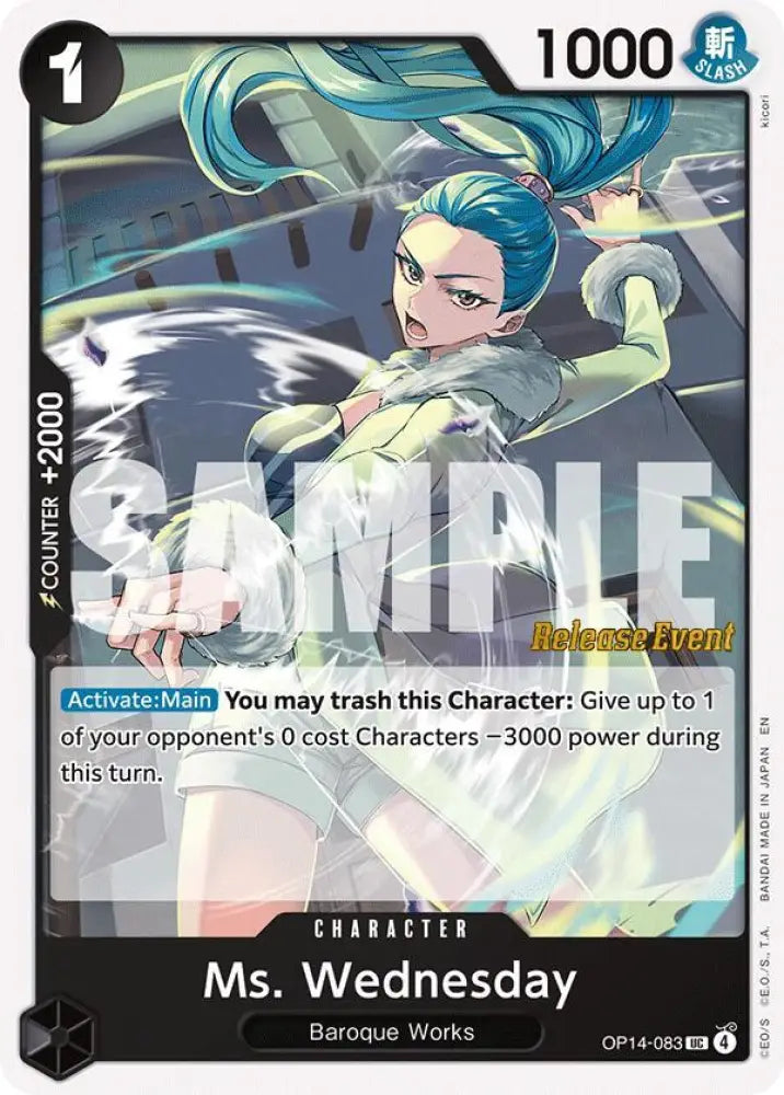 Ms. Wednesday (OP14-083) [The Azure Sea's Seven Release Event Cards]