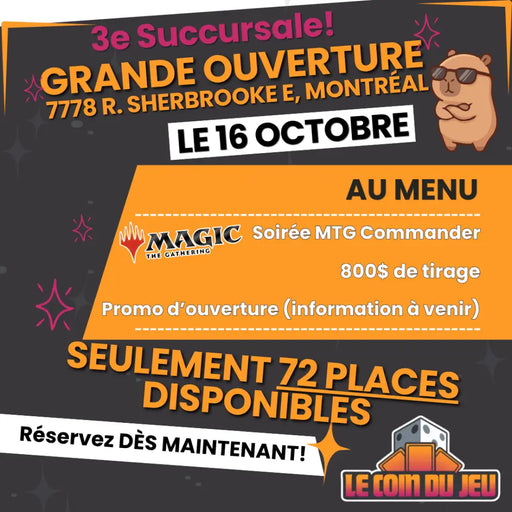 MTG Commander Opening Night – Friday October 16 at 7 PM (Montreal) - Billet
