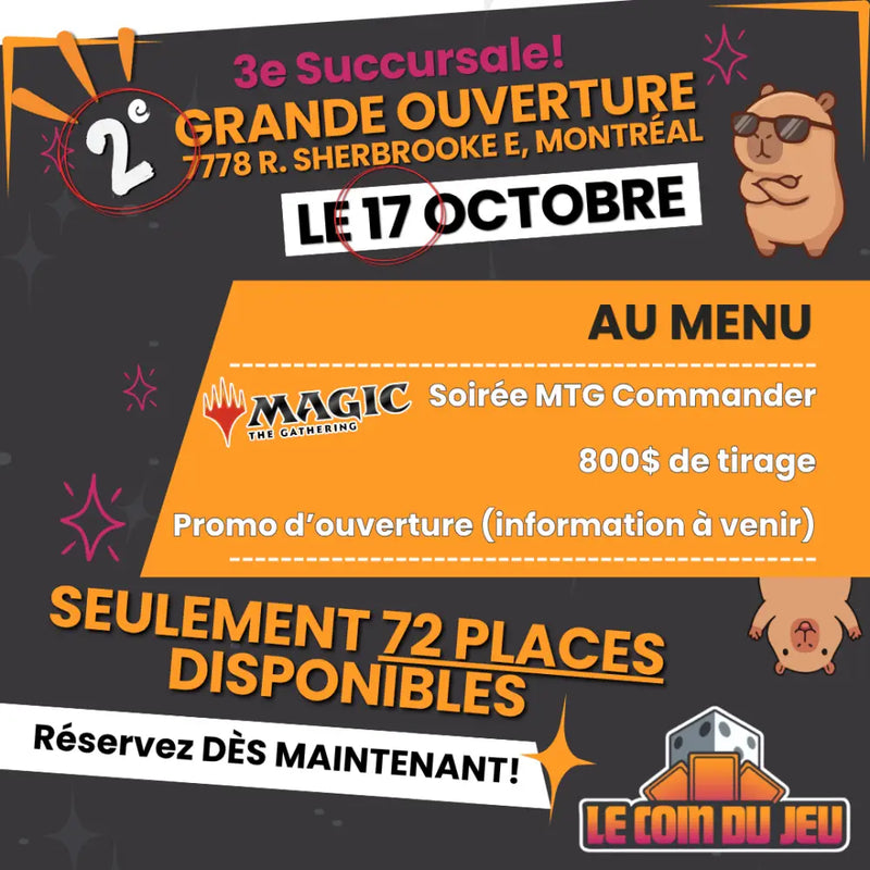 MTG Commander Opening Night – Saturday October 17 at 7 PM (Montreal) - Billet