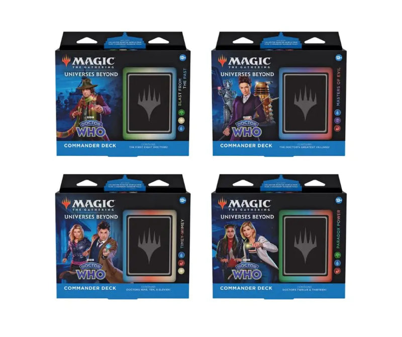 MTG Dr. Who Commander Deck Set of 4 - Magic: The Gathering Sealed