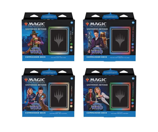 MTG Dr. Who Commander Deck Set of 4 - Magic: The Gathering Sealed