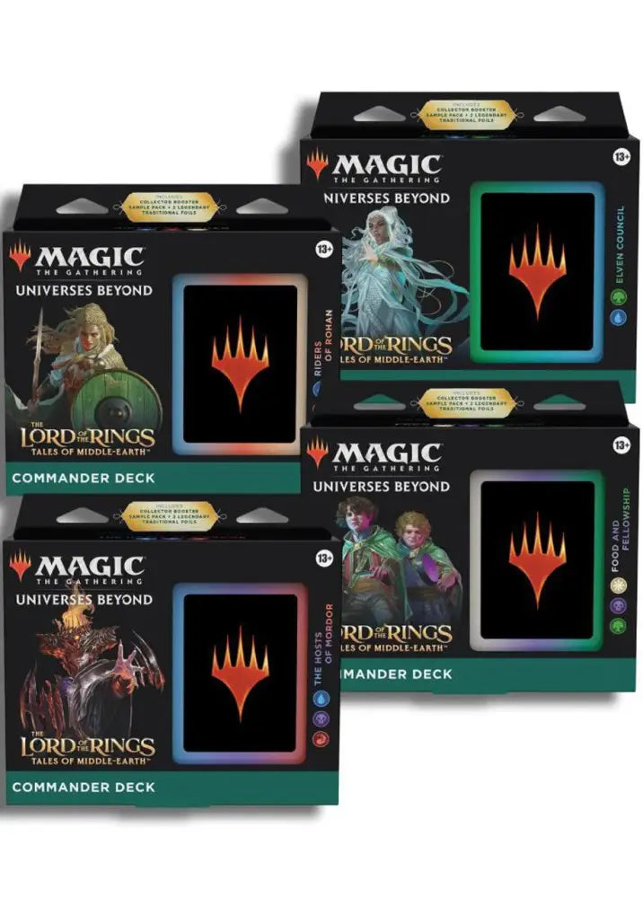 MTG Lord of the Rings Commander Set of 4 - Magic: The Gathering Sealed