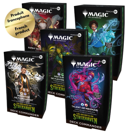MTG Secrets of Strixhaven Ensemble de 5 Decks Commander (FR) - Magic: The Gathering Sealed
