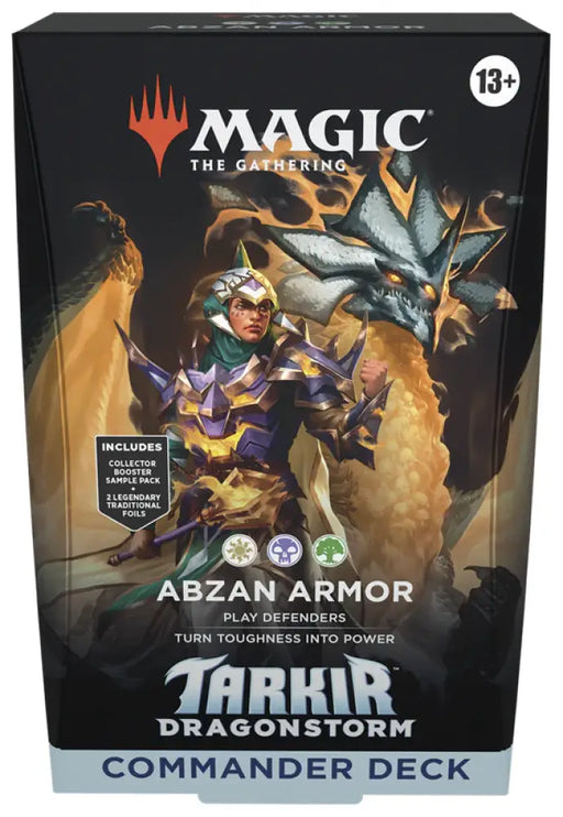 MTG Tarkir Dragonstorm Commander Deck Abzan Armor - Magic: The Gathering Sealed