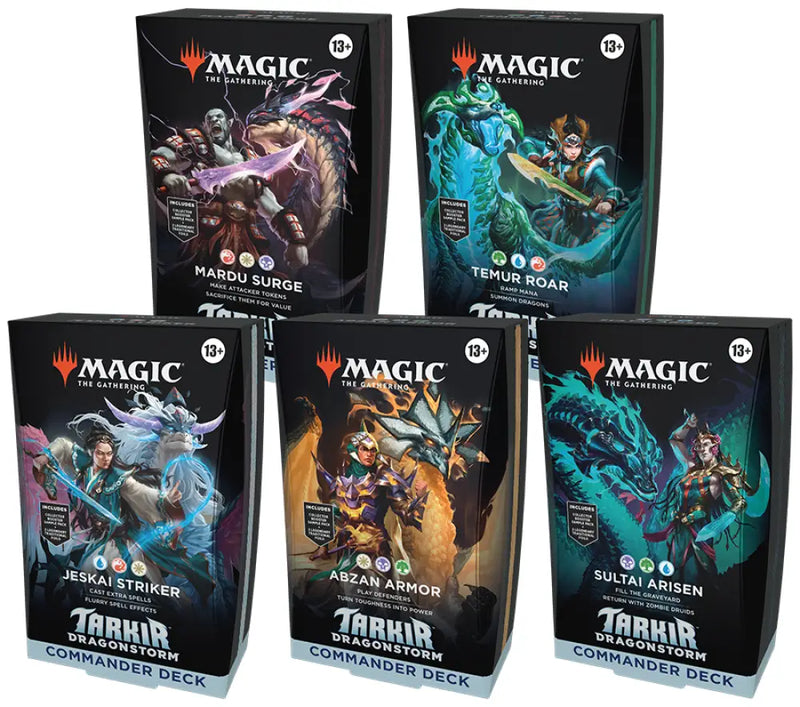 MTG Tarkir Dragonstorm Commander Deck Set of 5 - Magic: The Gathering Sealed