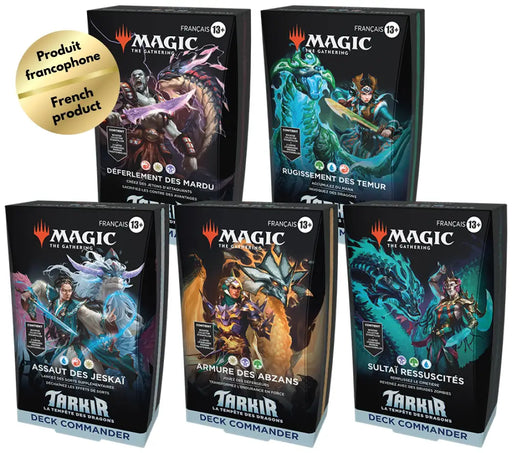 MTG Tarkir Tempête des Dragons Deck Commander Ensemble de 5 (FR) - Magic: The Gathering Sealed